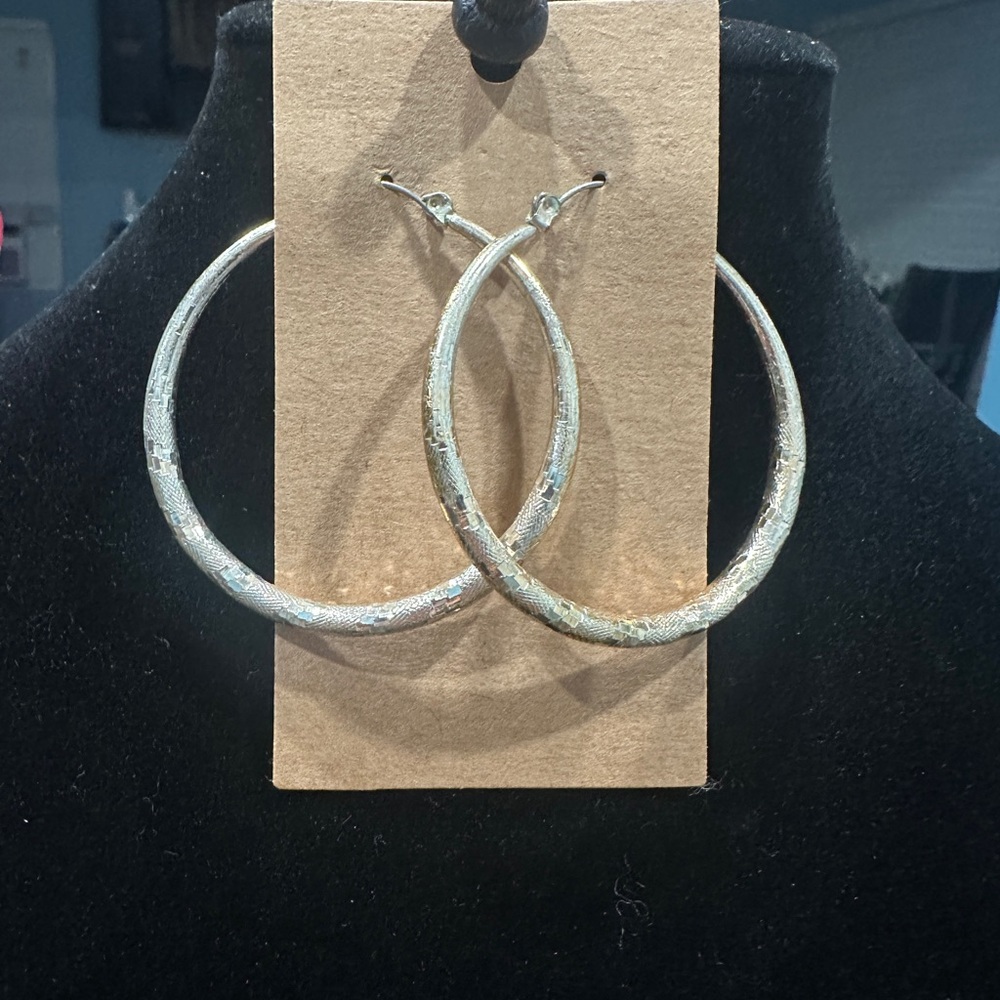 Elegant Silver And Gold Hoop Earrings